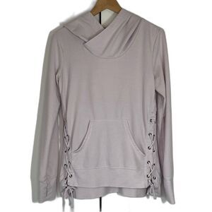 Brisas Women's Lilac/Light Purple Lace-Up Sides Hoodie Sweatshirt - Size Small